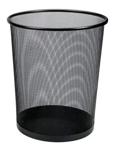 Papelera met?lica redonda