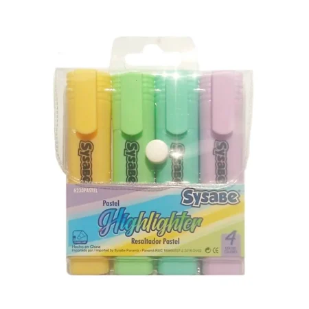 Kit de 6 marcadores color pastel