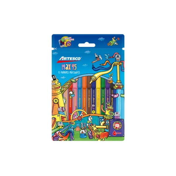 Set de 12 marcadores delgados