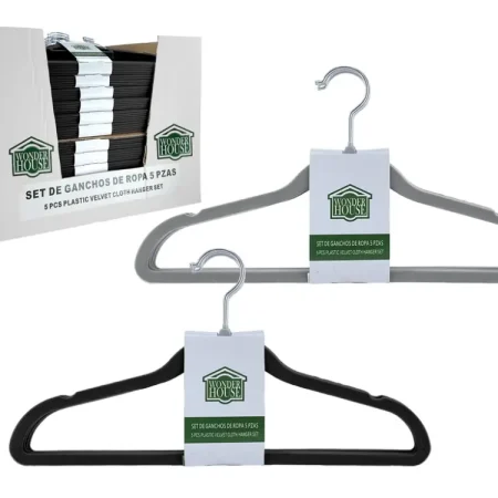 Set de 5 ganchos para ropa