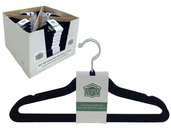 Set de 5 ganchos para ropa