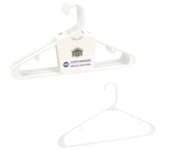 Set de 10 ganchos para ropa 41,5 x 23 x 0,6 cm
