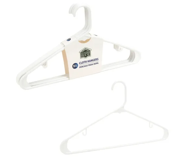 Set de 5 ganchos para ropa 41,5 x 23 x 0,6 cm