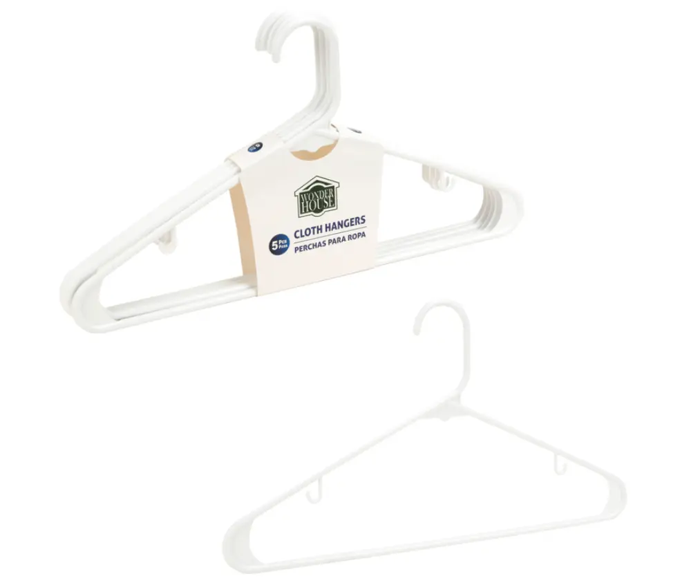 Set de 5 ganchos para ropa 41,5 x 23 x 0,6 cm