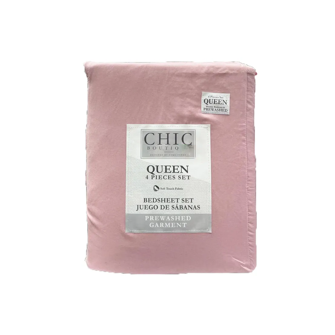 Juego de sabanas queen set 4 piezas 100% poliester (colores surtidos)