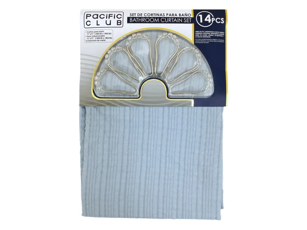 Cortina para ducha 14 piezas 180x18