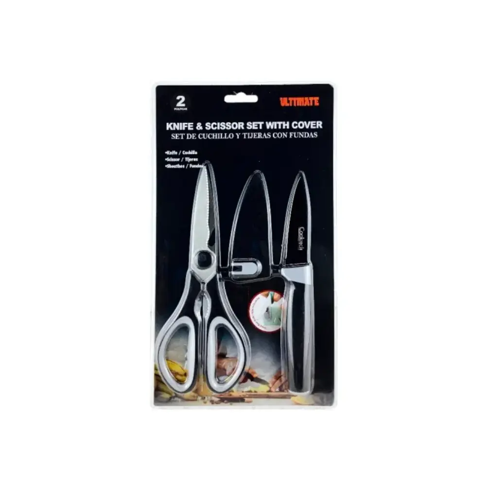 Set de cuchillos con tijera