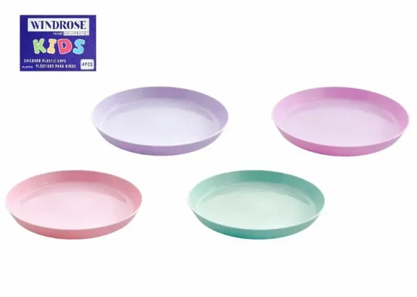 Platos para niños 4 piezas 18,7 x 4,1 x 18,7 cm