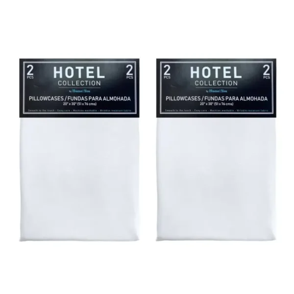 Fundas para almohada 2 piezas 100% poli?ster 45 x 29 x 30 cm