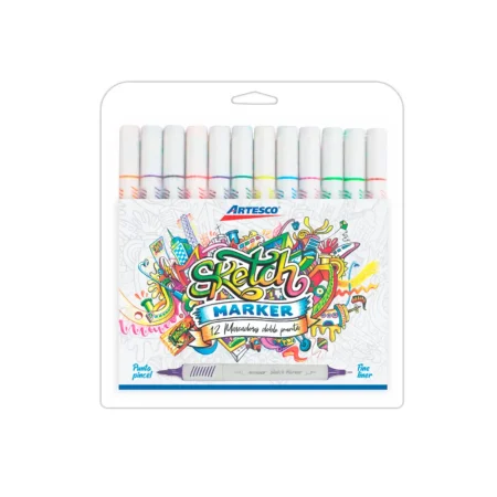 Set de 12 marcadores duo lettering