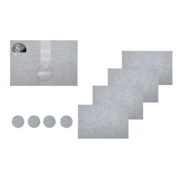 Individuales + portavasos 8pzas