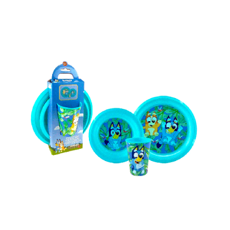 Plato con vaso 3 piezas