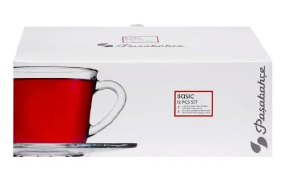 Juego de 12 piezas (6 tazas y 6 platos) 190ml