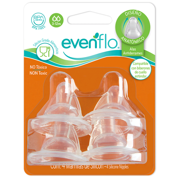 Mamila anatomica micro air vents flujo medio 4pk