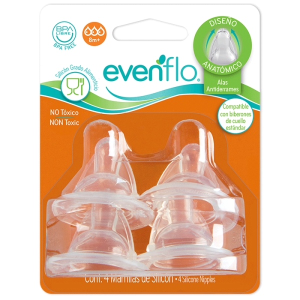 Mamila anatomica micro air vents flujo rapido 4pk