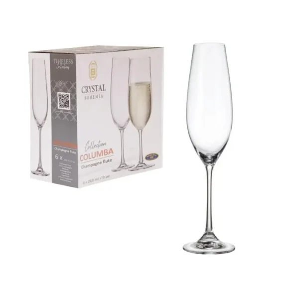 Set de 6 copas para champa?a 260 ml