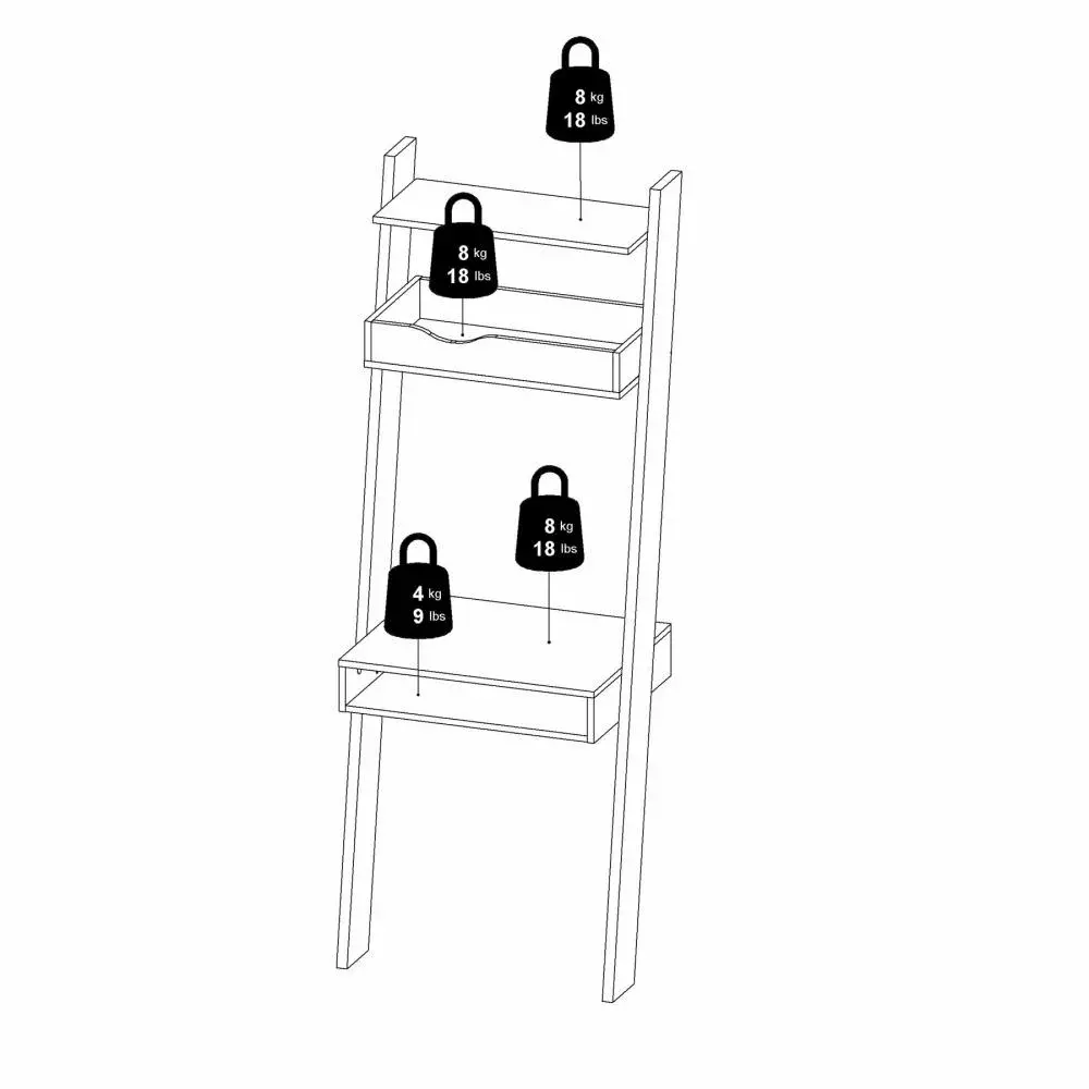 Escritorio de pared Oslo 65,1 x 48,1 x 180,4 cm - Image 9