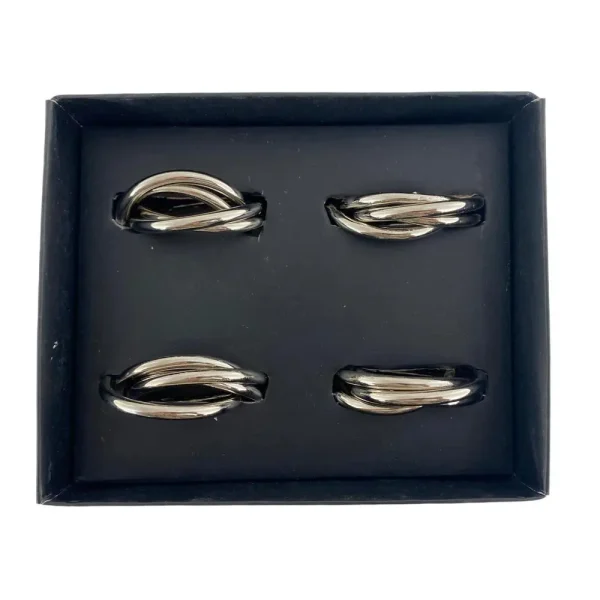 Juego de 4 anillos para servilleta 1,5 x 5 x 5 cm