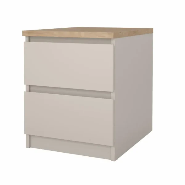 Mesa de noche Naia 2 cajones 40,4 x 50 x 49,5 cm