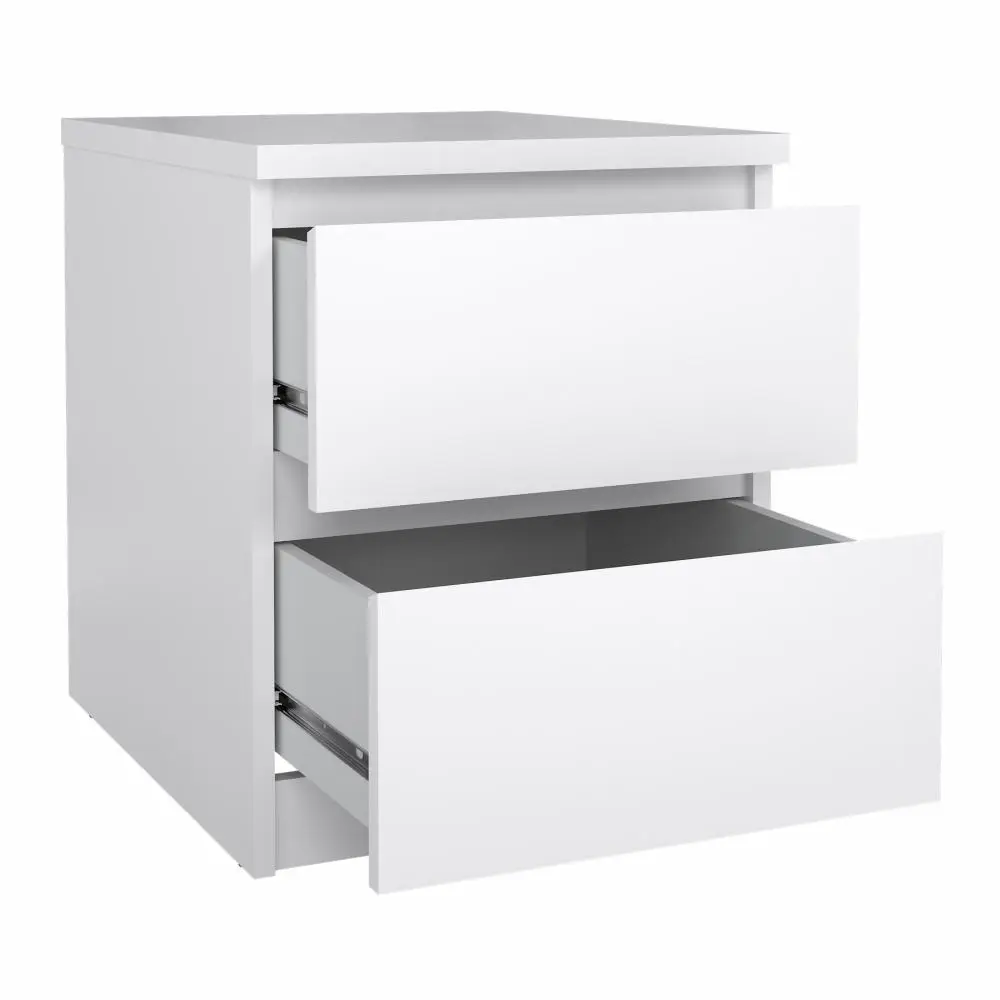 Mesa de noche Naia 2 cajones blanco 40,4 x 50 x 49,5 cm - Image 4