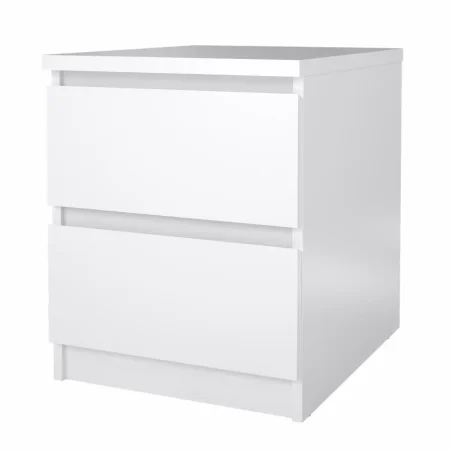 Mesa de noche Naia 2 cajones blanco 40,4 x 50 x 49,5 cm
