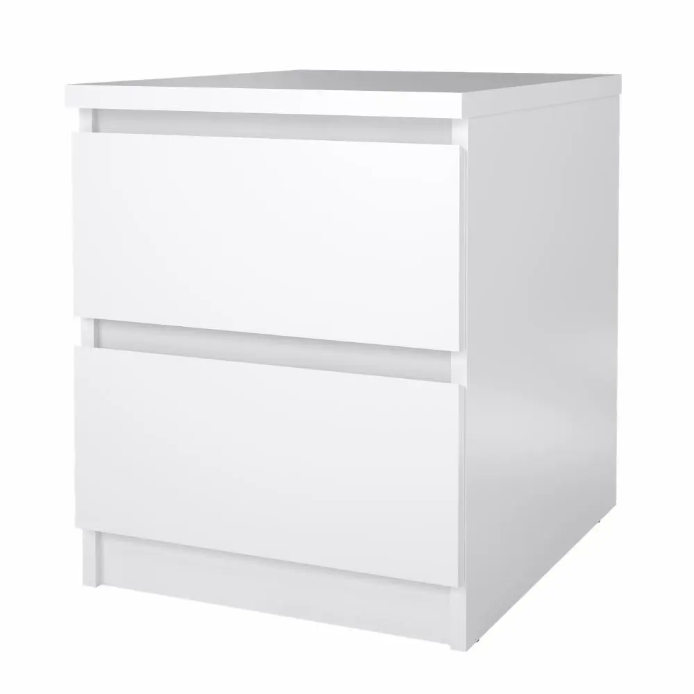 Mesa de noche Naia 2 cajones blanco 40,4 x 50 x 49,5 cm