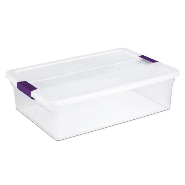 Caja organizadora rectangular de plastico 30lts 60 x 41,6 x 16,5cm