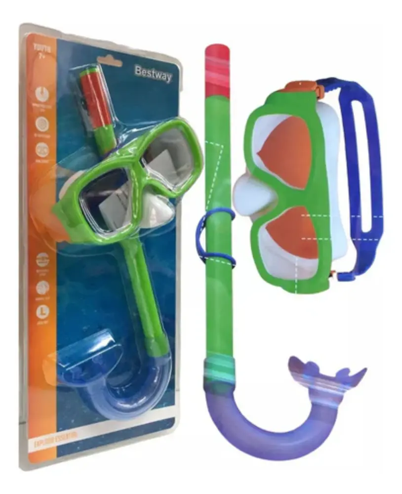 M?scara con snorkel 2 piezas 16 x 9 x 40 cm - Image 2