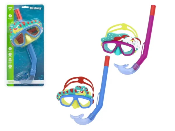 Mascara con snorkel infantil 2 piezas 34/15 cm