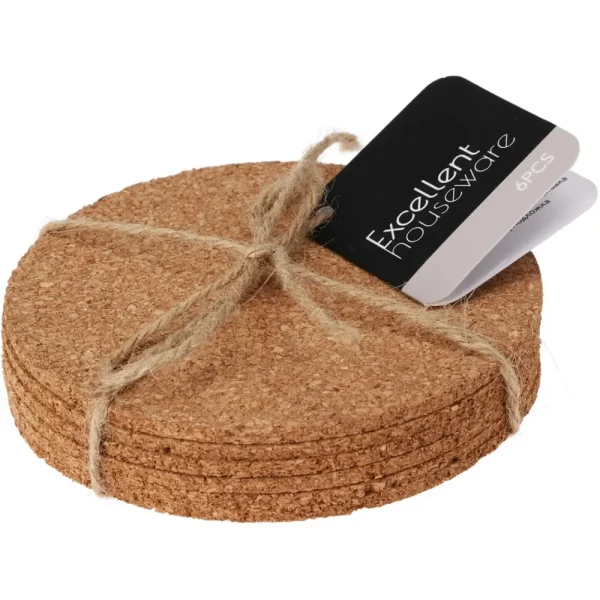 Set de 6 posavasos de corcho