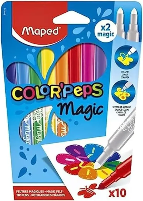 Marcador m?gicos peps magic en bolsa 10 colores