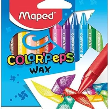 Creyon de cera colorpeps grueso estuche 12 colores