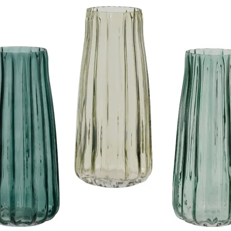 Florero de vidrio colores surtidos 10 x 10 x 21,5 cm