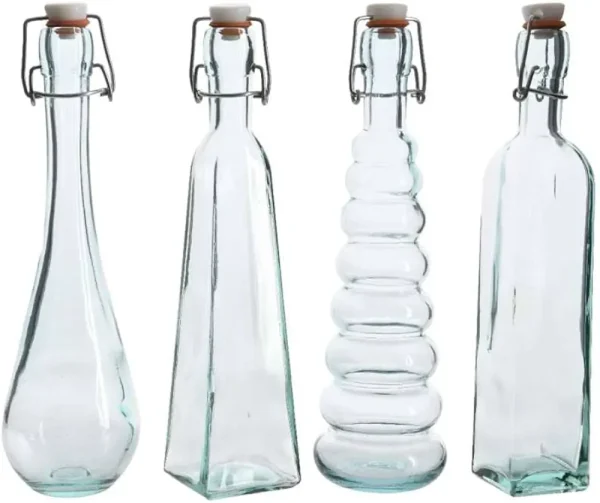 Botellas de vidrio variadas 28 cm