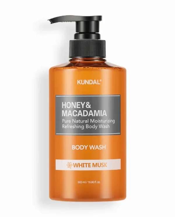 Gel de ducha miel y macadamia 500ml almizcle blanco
