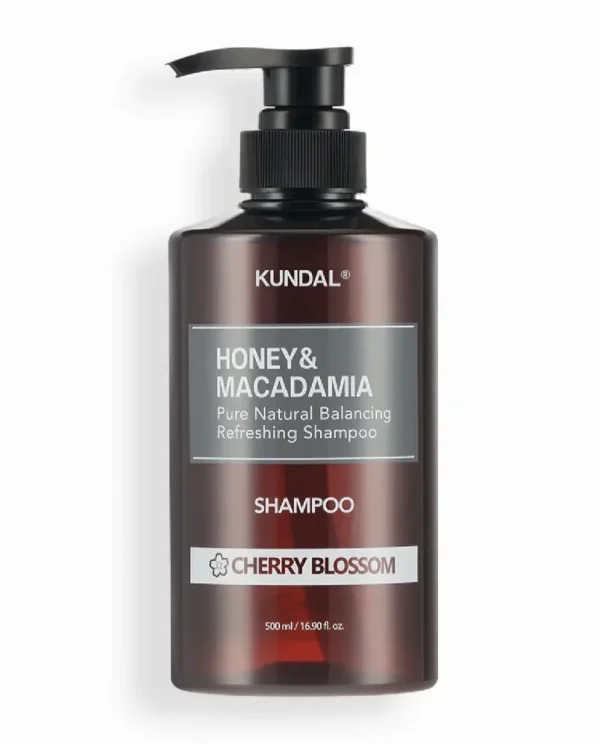 Shampoo natural miel y macadamia 500ml flor de cerezo