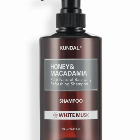 Shampoo natural miel y macadamia 500ml almizcle blanco