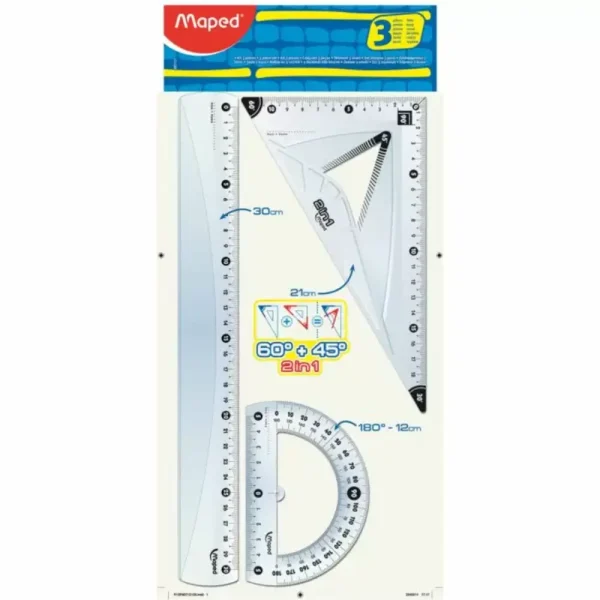 Juego de escuadra kit 3 piezas 30 cm 3 piezas
