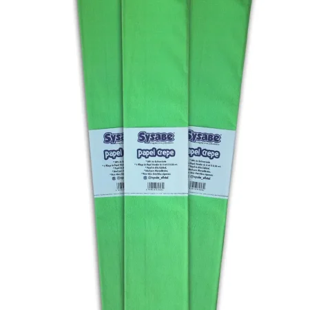 Papel crepe 30% l?mina color verde lim?n