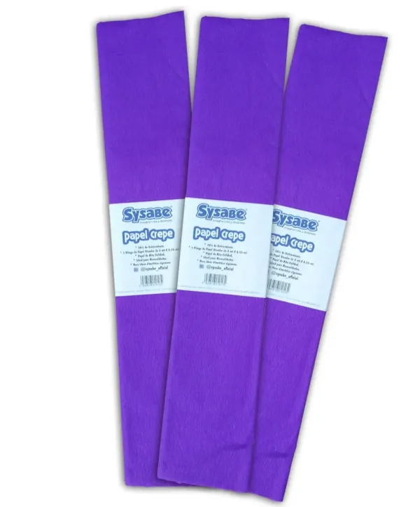 Papel crepe 30% l?mina color violeta
