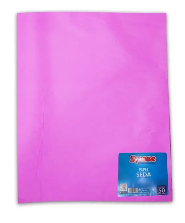 Papel de seda 50 x 70 cm color rosa claro 5 hojas
