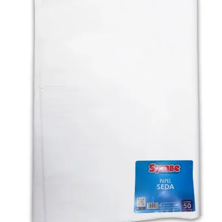 Papel de seda 50 x 70 cm color blanco 5 hojas