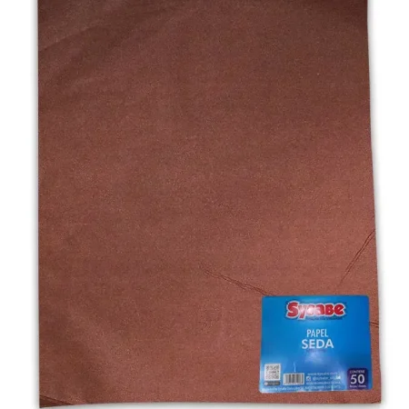 Papel de seda 50 x 70 cm color caf? 5 hojas