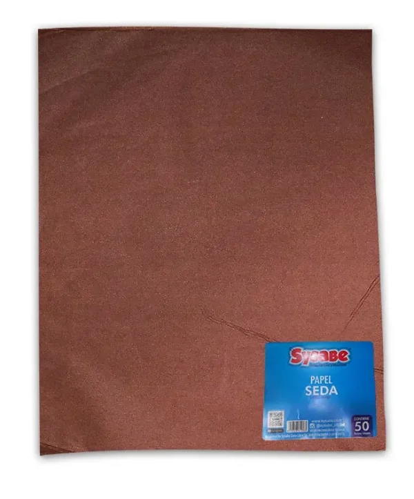 Papel de seda 50 x 70 cm color caf? 5 hojas