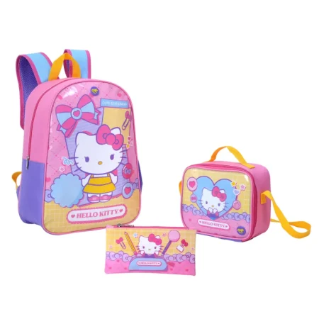 Combo morral lonchera y estuche