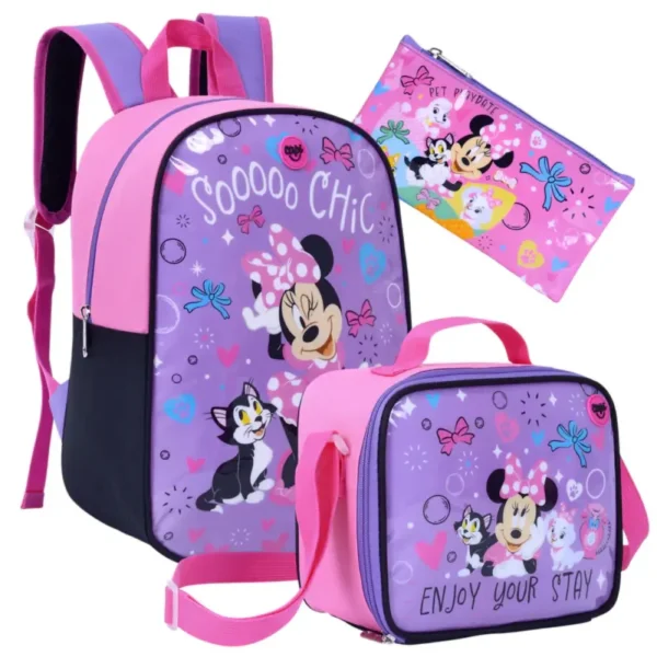 Combo morral lonchera y estuche