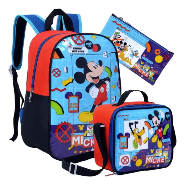 Combo morral lonchera y estuche