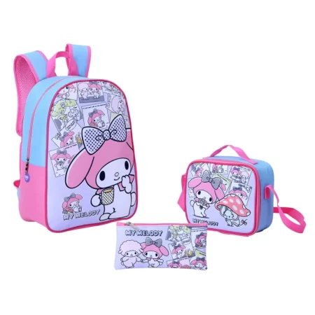 Combo morral lonchera y estuche