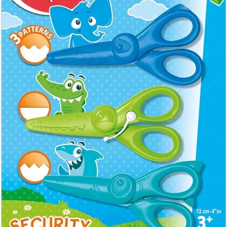 Tijera kidicraft pre 4" 12 cm blister 3 piezas
