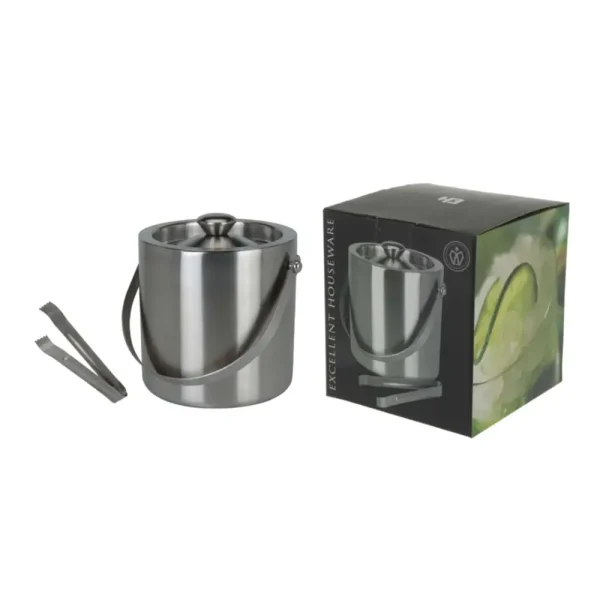 Hielera de acero inoxidable 19,5x17,7x17,7 cm